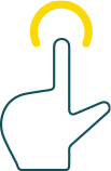 Ikona - ręka wskazująca punkt
